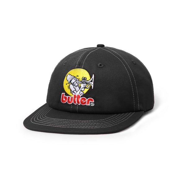 Butter Goods Brass 6 Panel Cap Washed Black