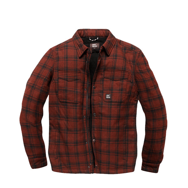 Vintage Industries Darwin Shirt-Jacket Orange Check