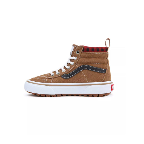Vans Sk8-Hi MTE 1 Plaid Brown Kids