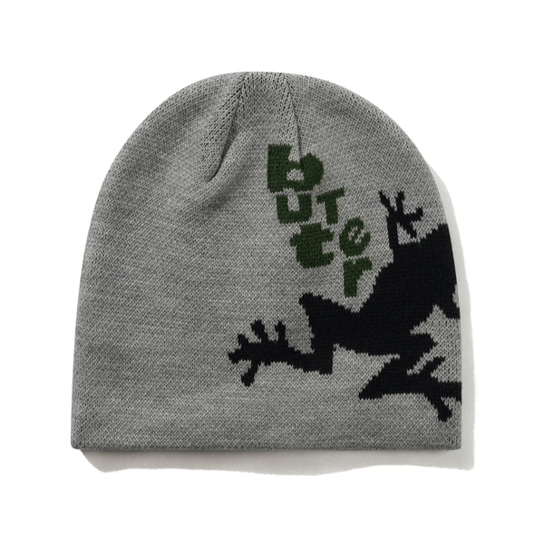 Butter Goods Croaker Skully Beanie Heather Grey