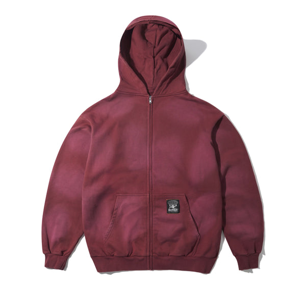 Butter Goods Garage Zip Thru Hood Burgundy