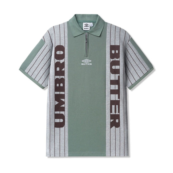 Butter Goods Umbro Athletica S/S Polo Shirt Sage