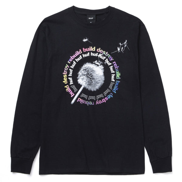 HUF Dandelion Long Sleeve T-Shirt Black
