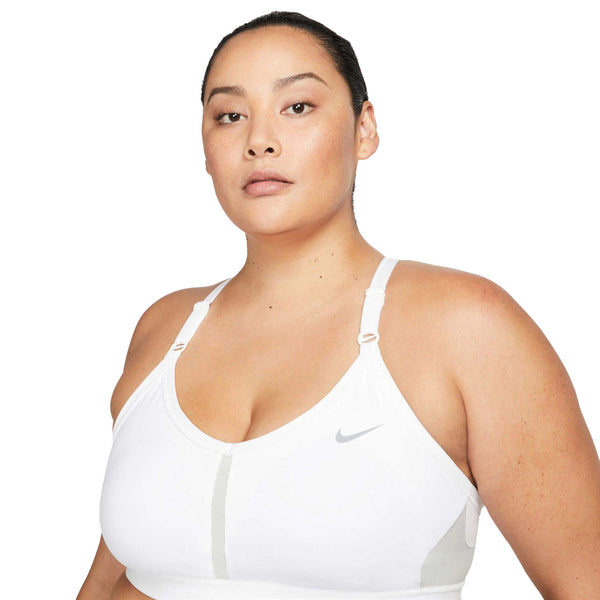Nike Indy Women's Padded V-Neck Sports Bra White PLUS SIZE