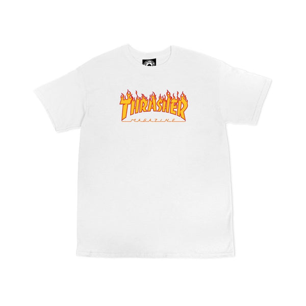 Thrasher Youth Flame Logo T-Shirt White
