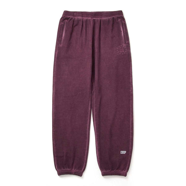 HUF 12 Galaxies Faded Fleece Pant Wine