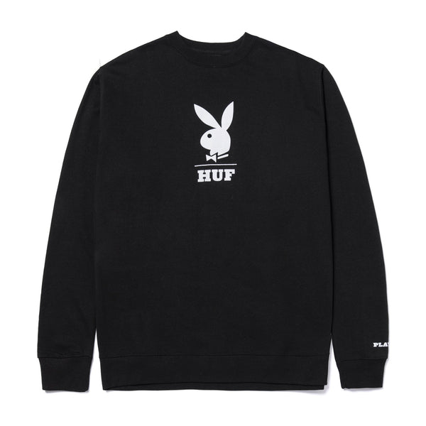 HUF Playboy Logo Crewneck Sweatshirt Black