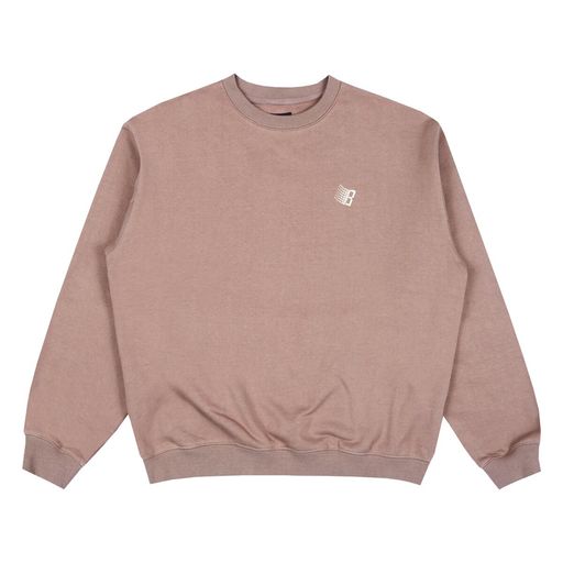 Bronze56 Skateboards Logo Crewneck Brown