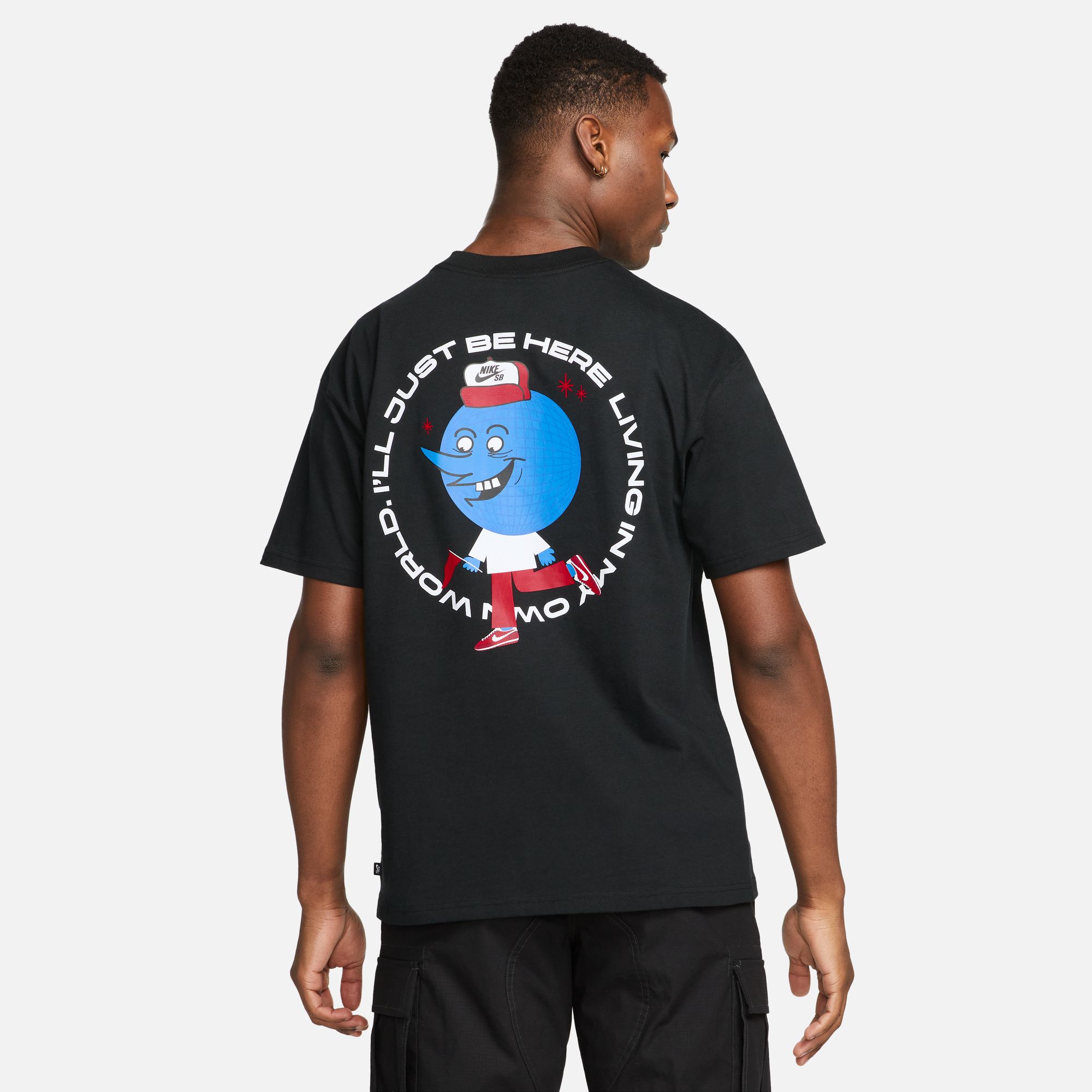 Nike SB Men's Skate T-Shirt Just Be Here Black 02