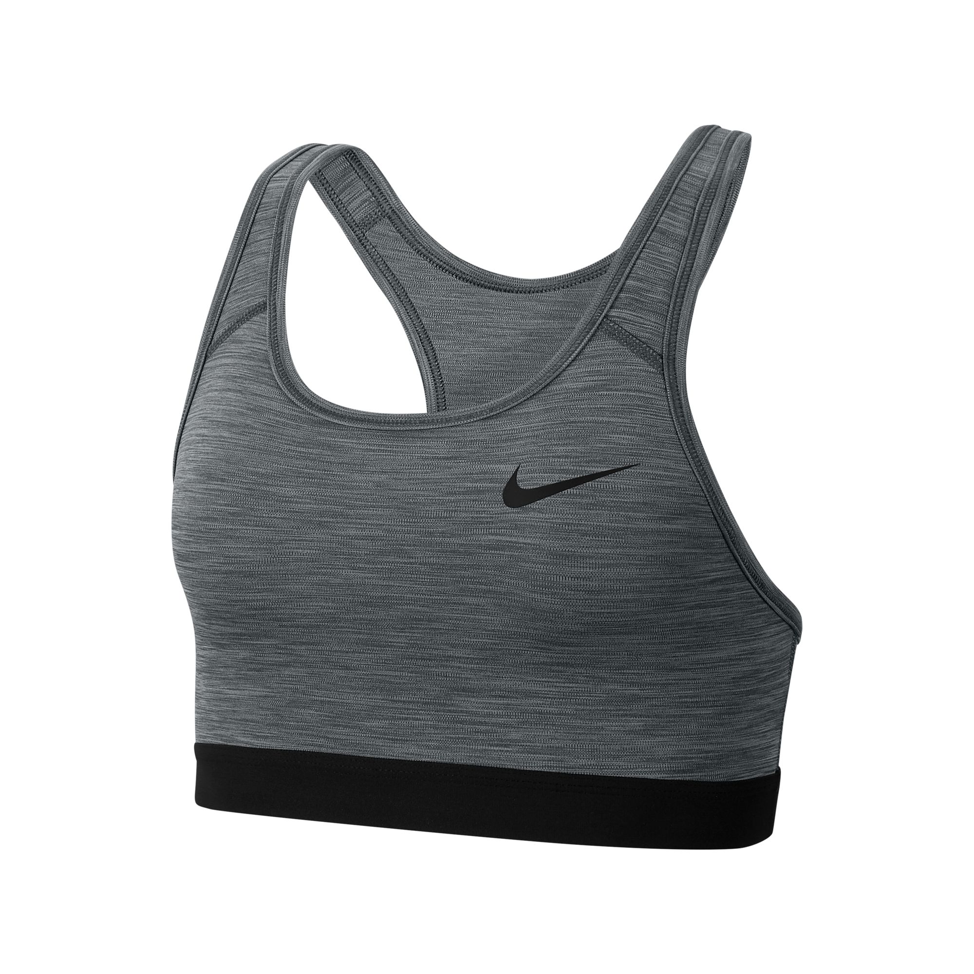 Nike Swoosh Women's Medium-Support Non-Padded Sports Bra Grey 01