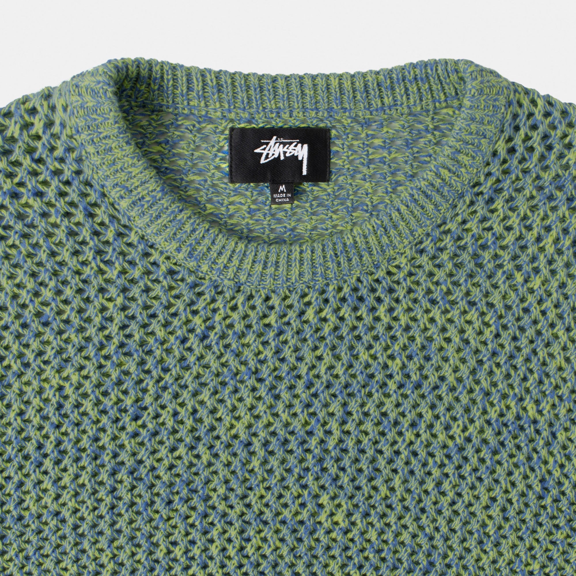 Stüssy 2 Tone Loose Gauge Sweater Green 03