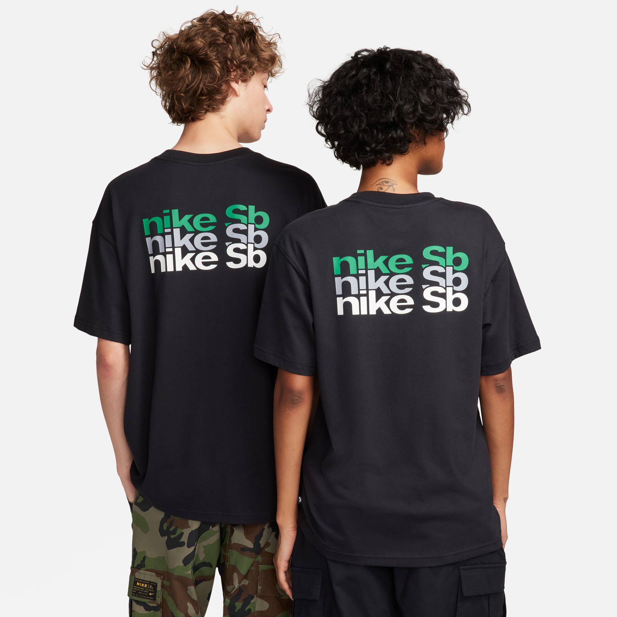 Nike SB Skate T-Shirt Black/Green/Grey