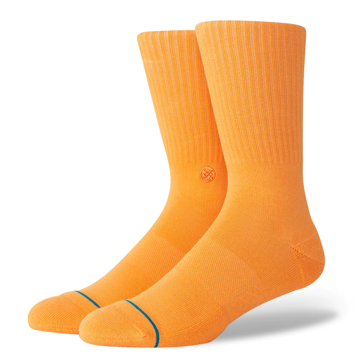 Stance Icon Crew Socks Orange Sand
