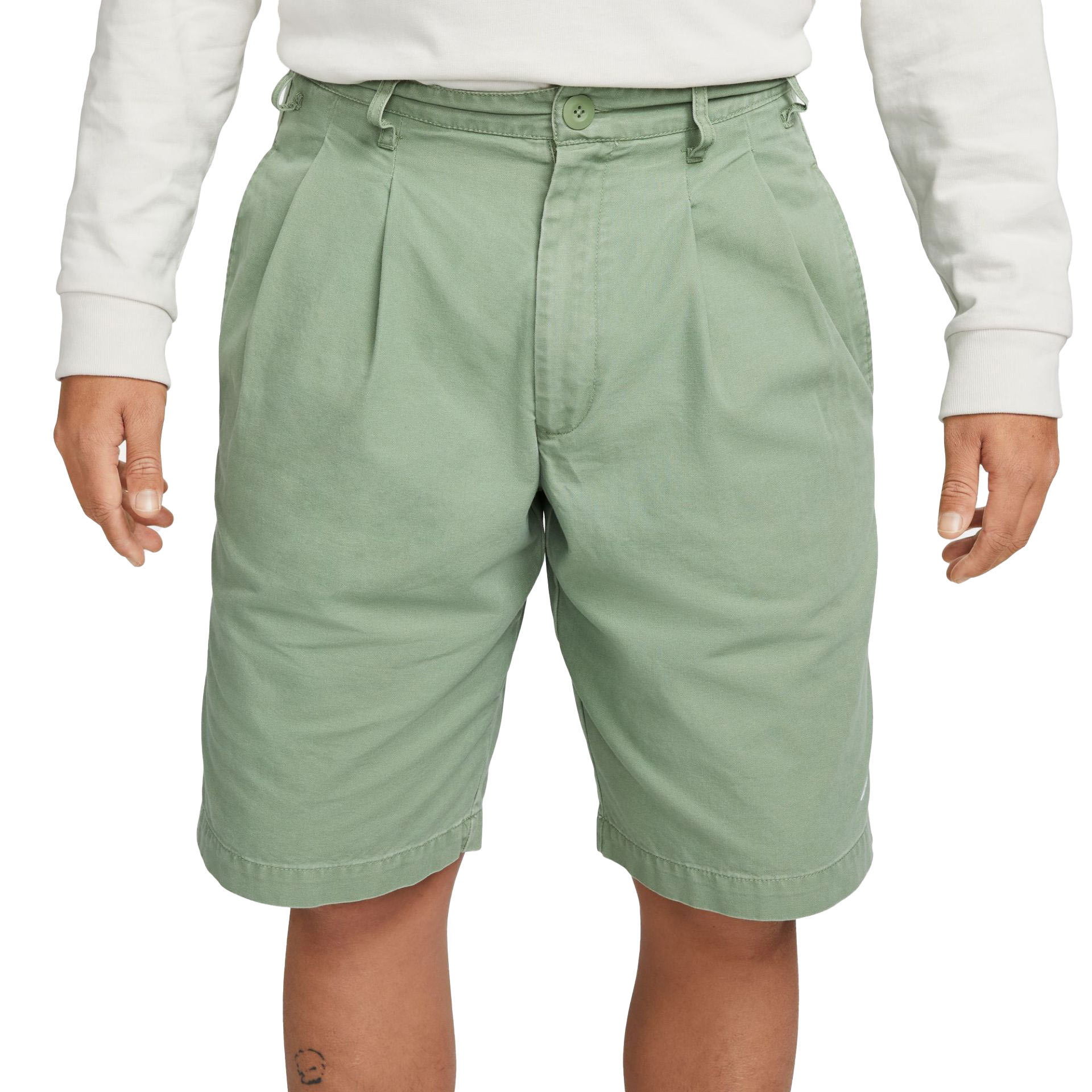 Nike Life Men's Pleated Chino Shorts Oil Green