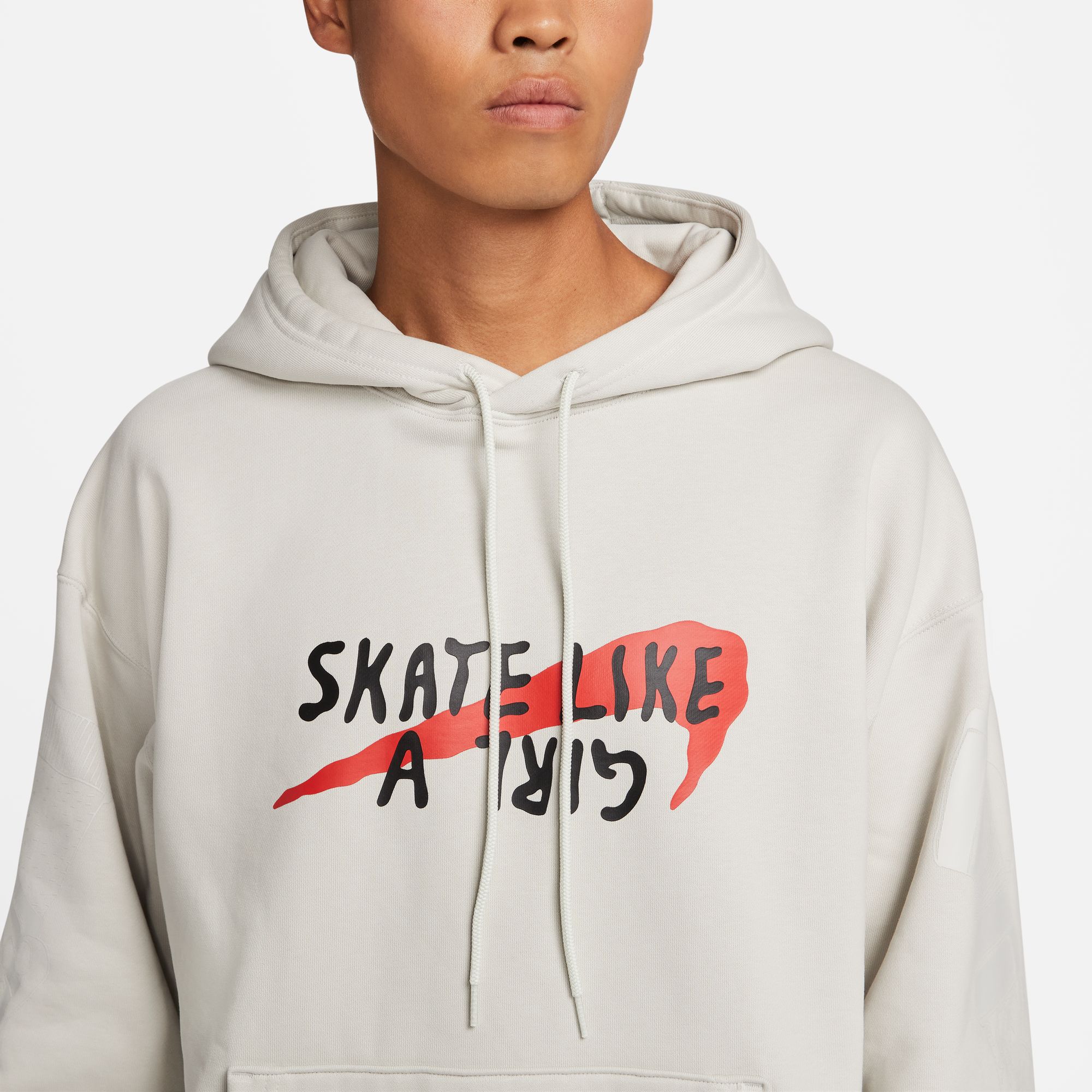 Nike SB "Skate Like A Girl" Hoodie Light Bone 03