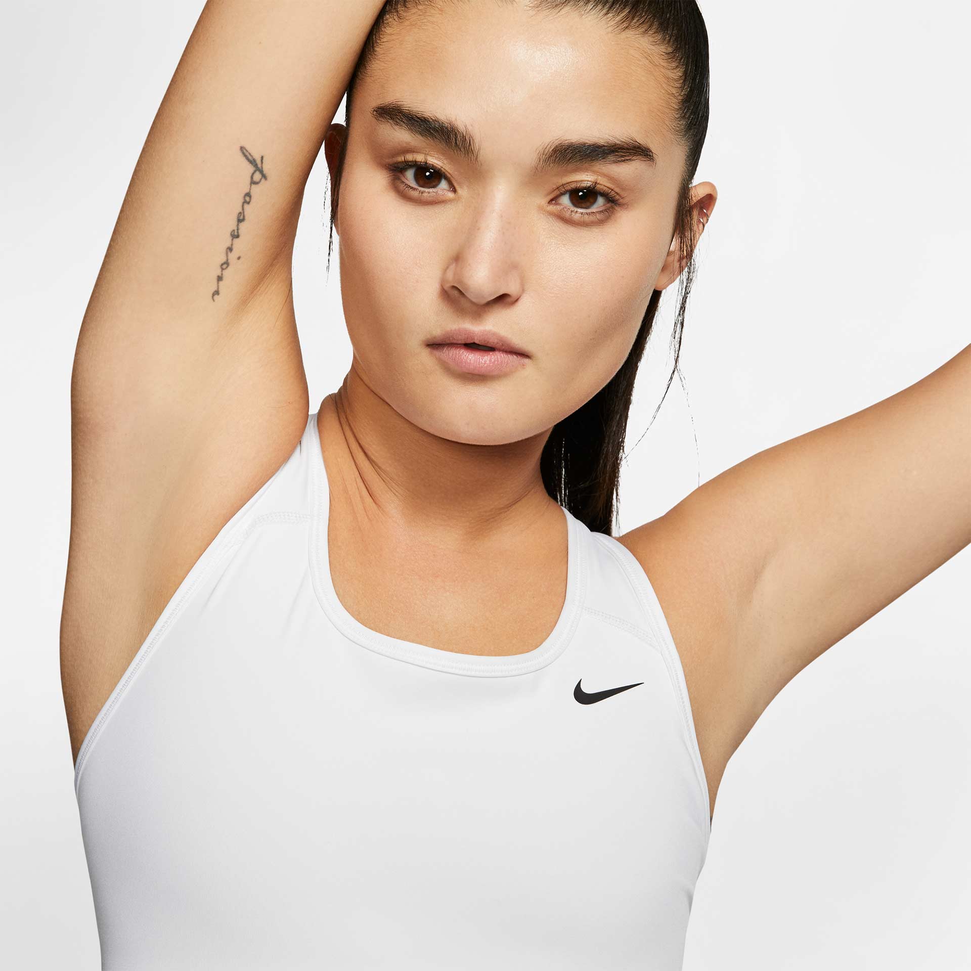 Nike Swoosh Women's Non-Padded Sports Bra White 04