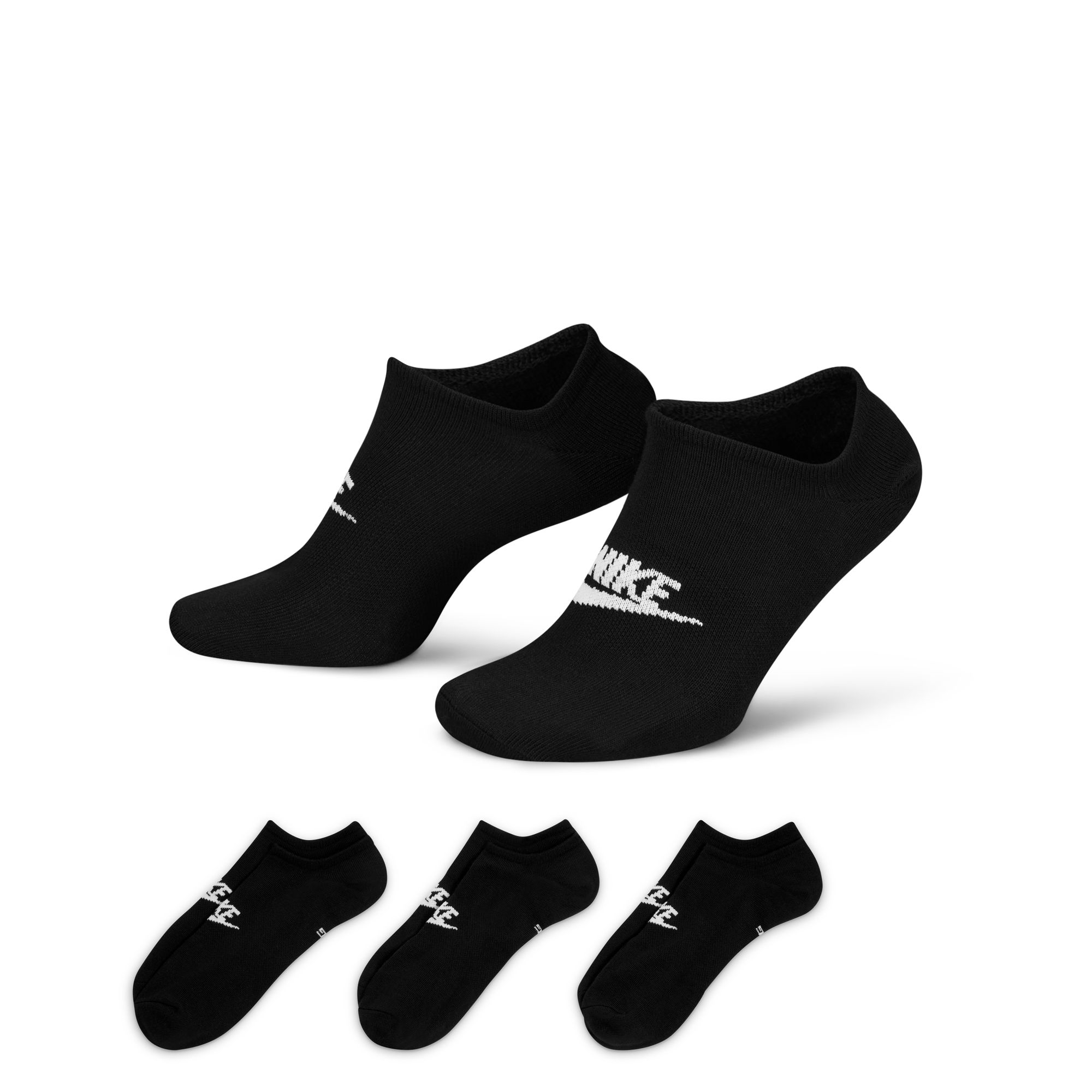 Nike Everyday Essential No-Show Socks Black (3 Pairs) 01