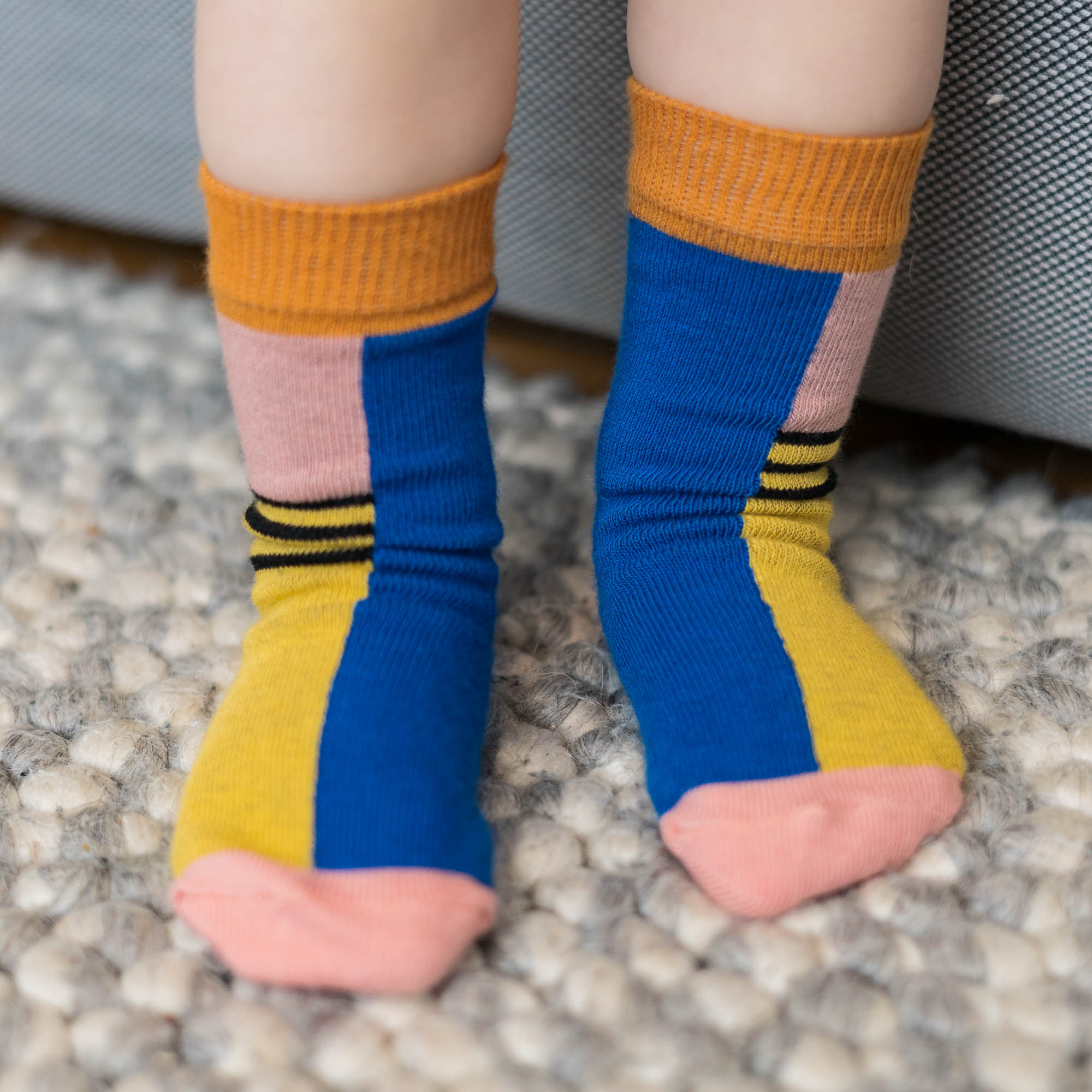 Nice Socks Babysocken halb/halb yellow 01