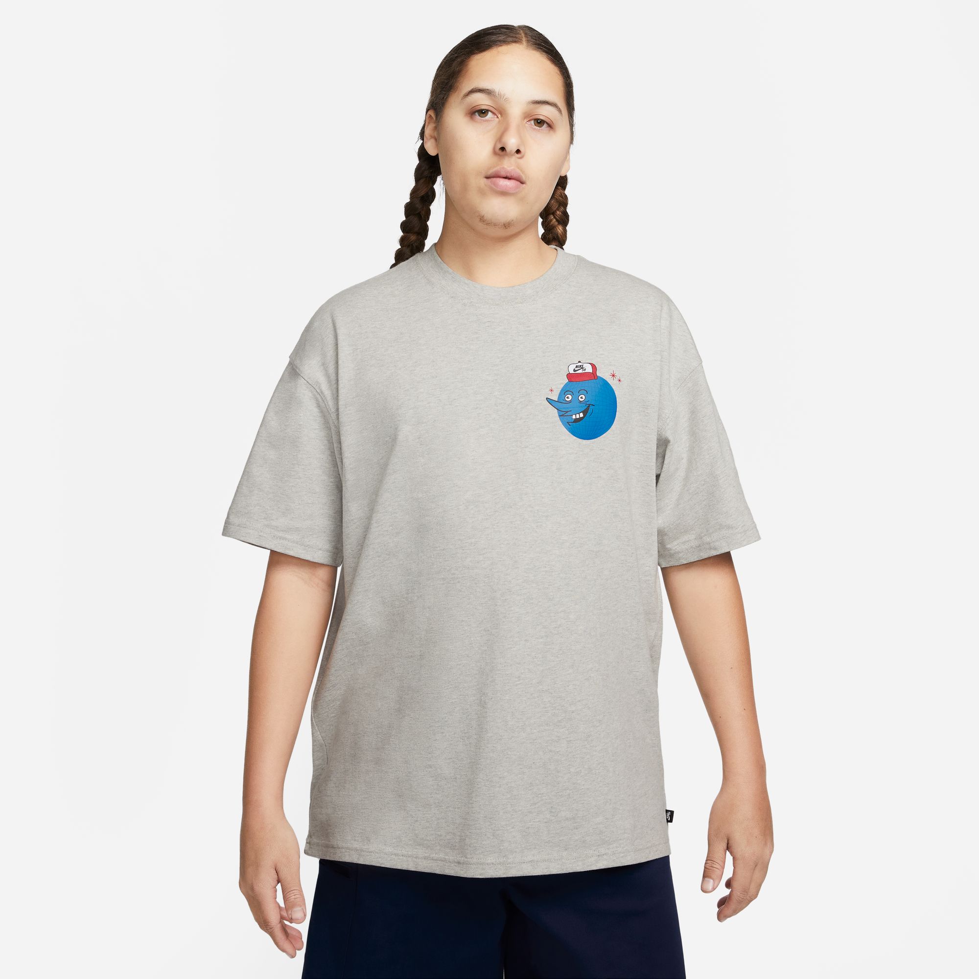 Nike SB Men's Skate T-Shirt Just Be Here Grey 01