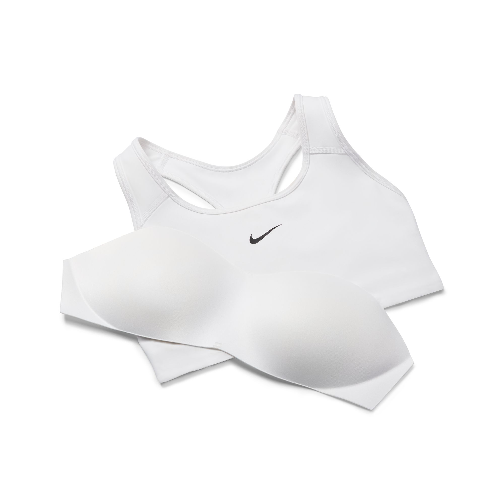 Nike Swoosh Women's 1-Piece Pad Sports Bra White 03