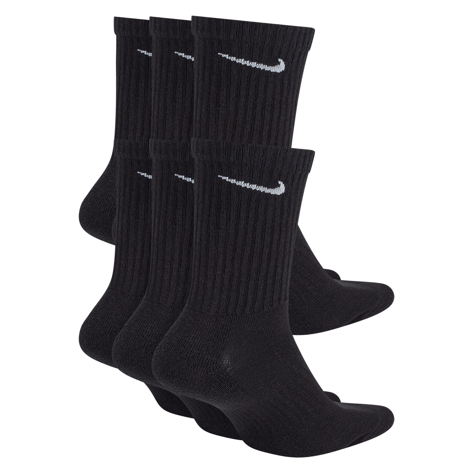 Nike Everyday Cushioned Training Crew Socks (6 Pairs) Black