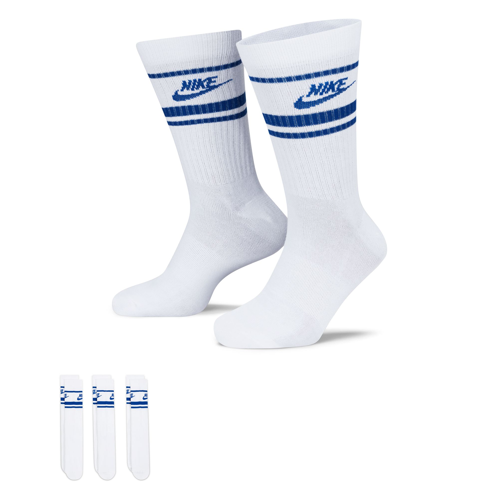 Nike Sportswear Everyday Essential Socks White Blue 01