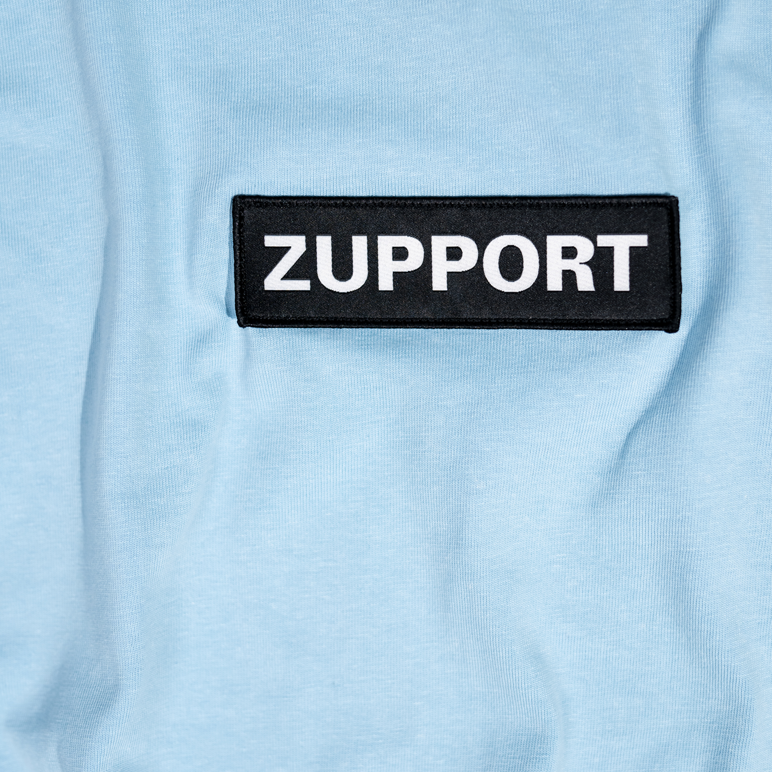 ZUPPORT Bar Logo Oversized Tee Acid Blue
