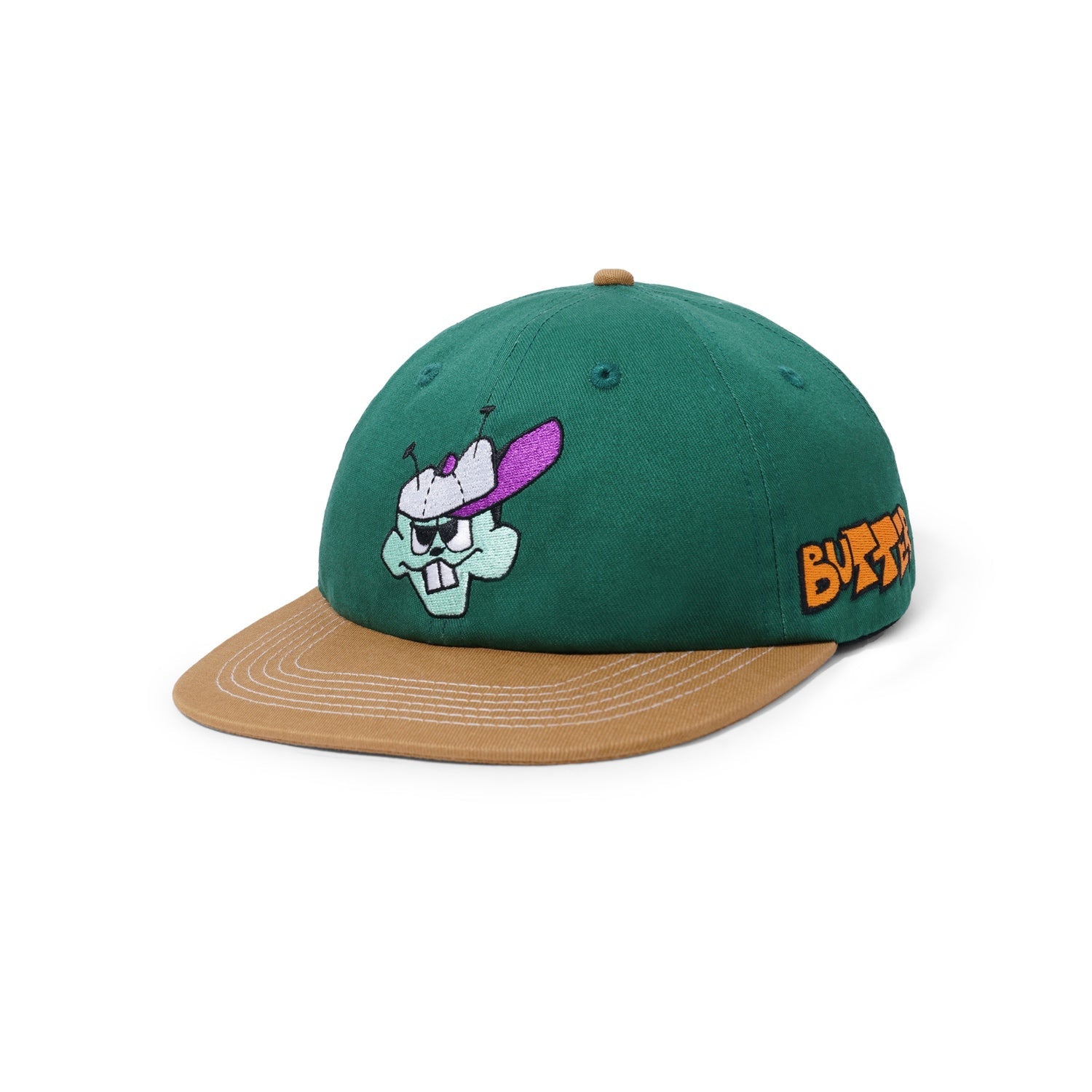 Butter Goods Bug Out 6 Panel Cap Forest Green 01