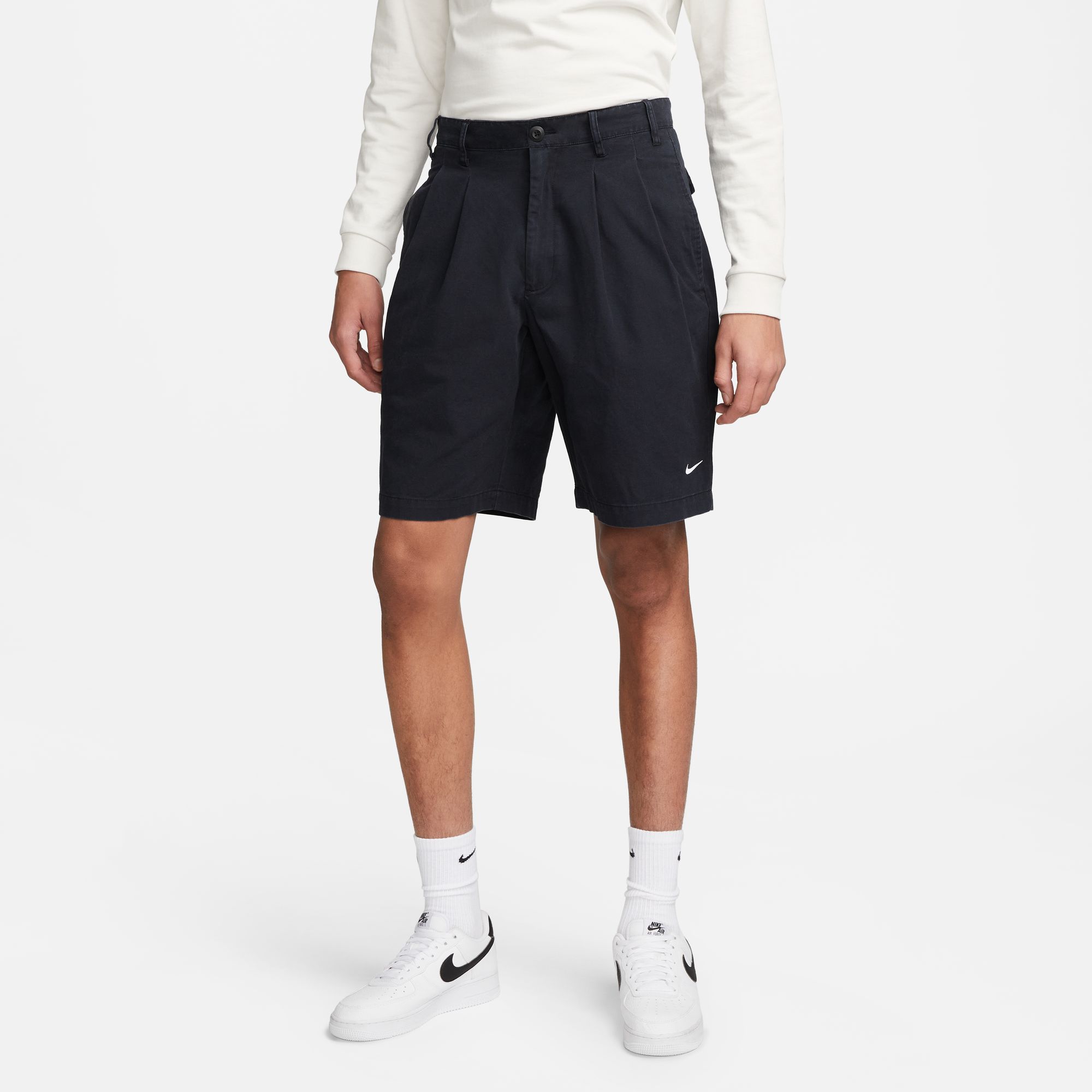 Nike Life Men's Pleated Chino Shorts Black 06