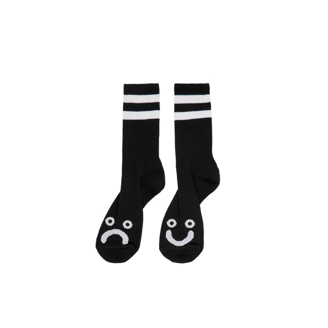 Polar Skate Co. Happy Sad Socks Black 01