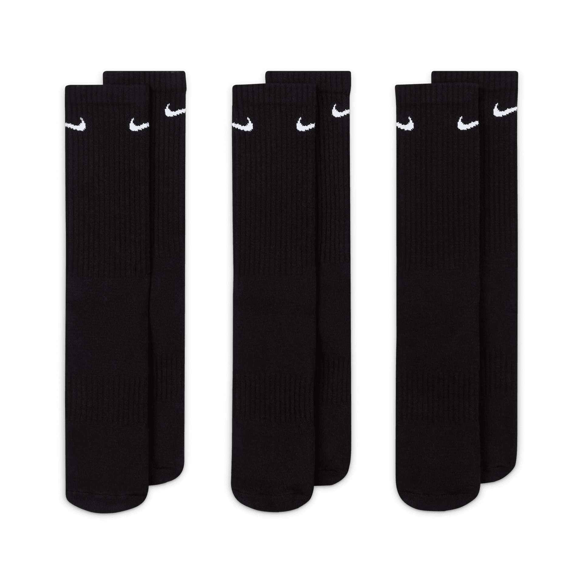 Nike Everyday Cushioned Training Crew Socks (3 Pairs) Black 03
