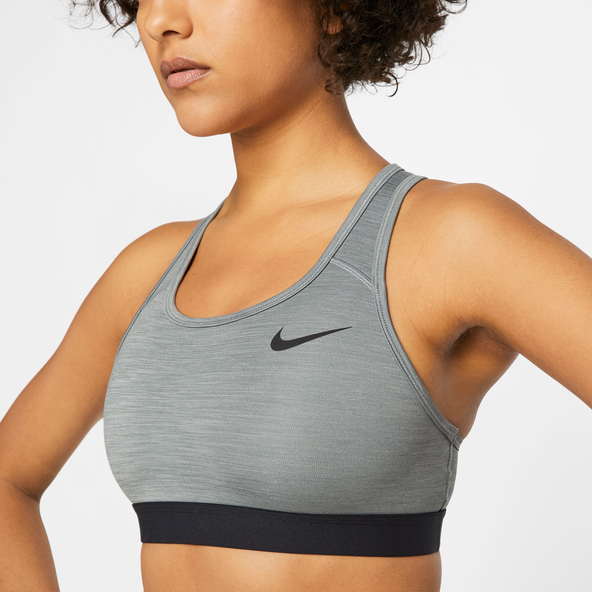 Nike Swoosh Women's Medium-Support Non-Padded Sports Bra Grey 04