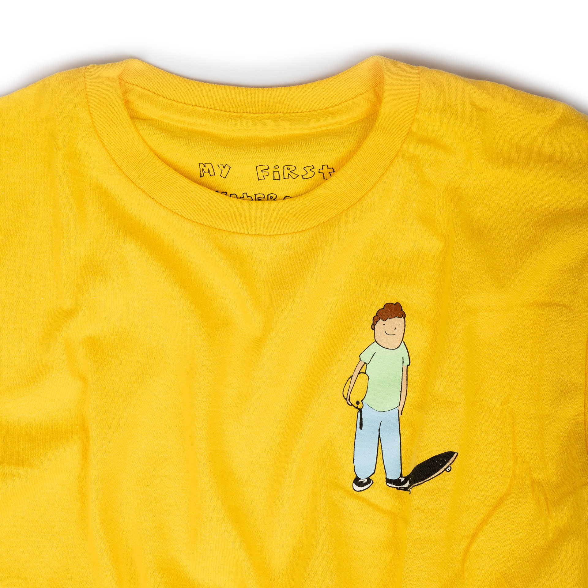 My First Skateboard T-Shirt Kids/Adult Yellow