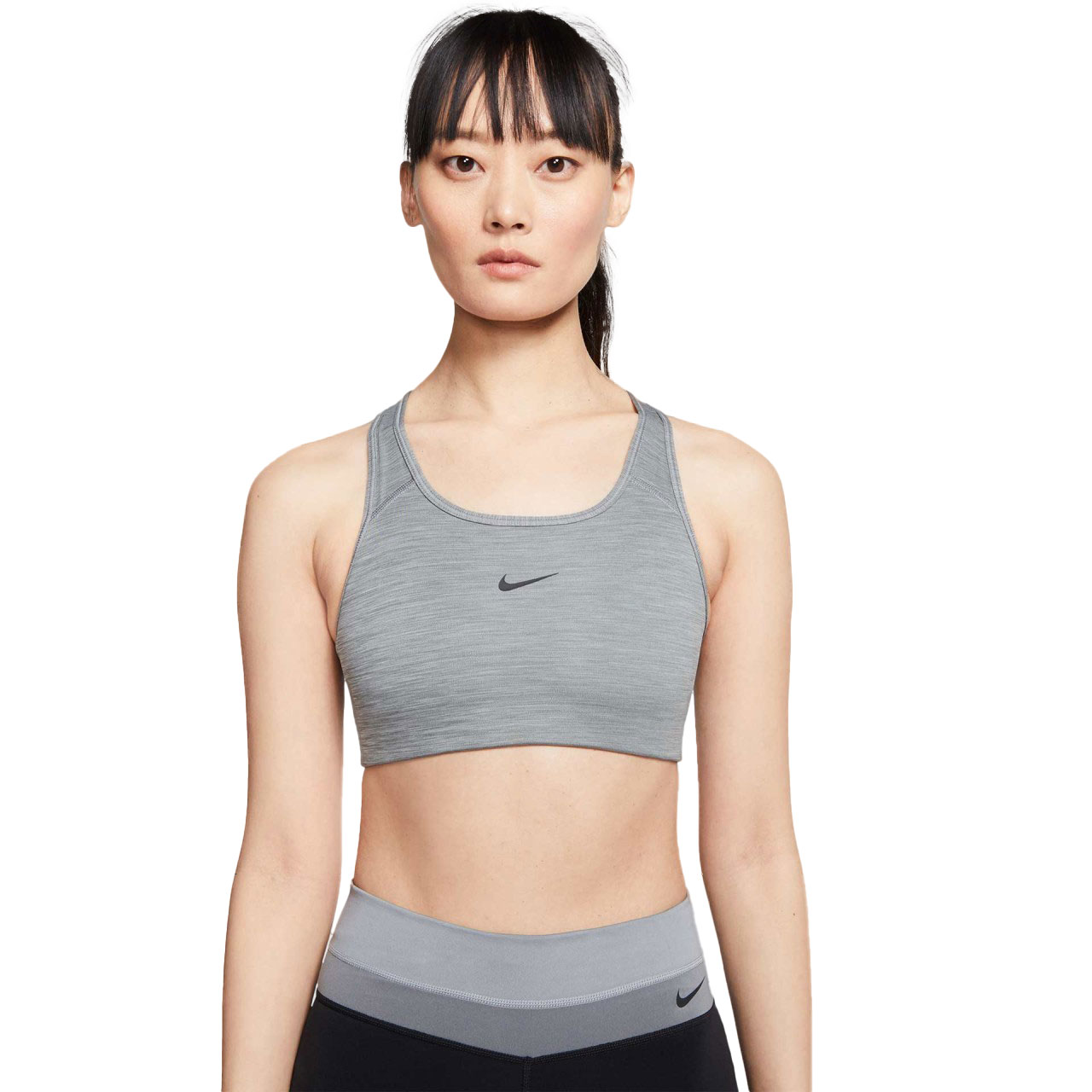Nike Swoosh Women's 1-Piece Pad Sports Bra Grey