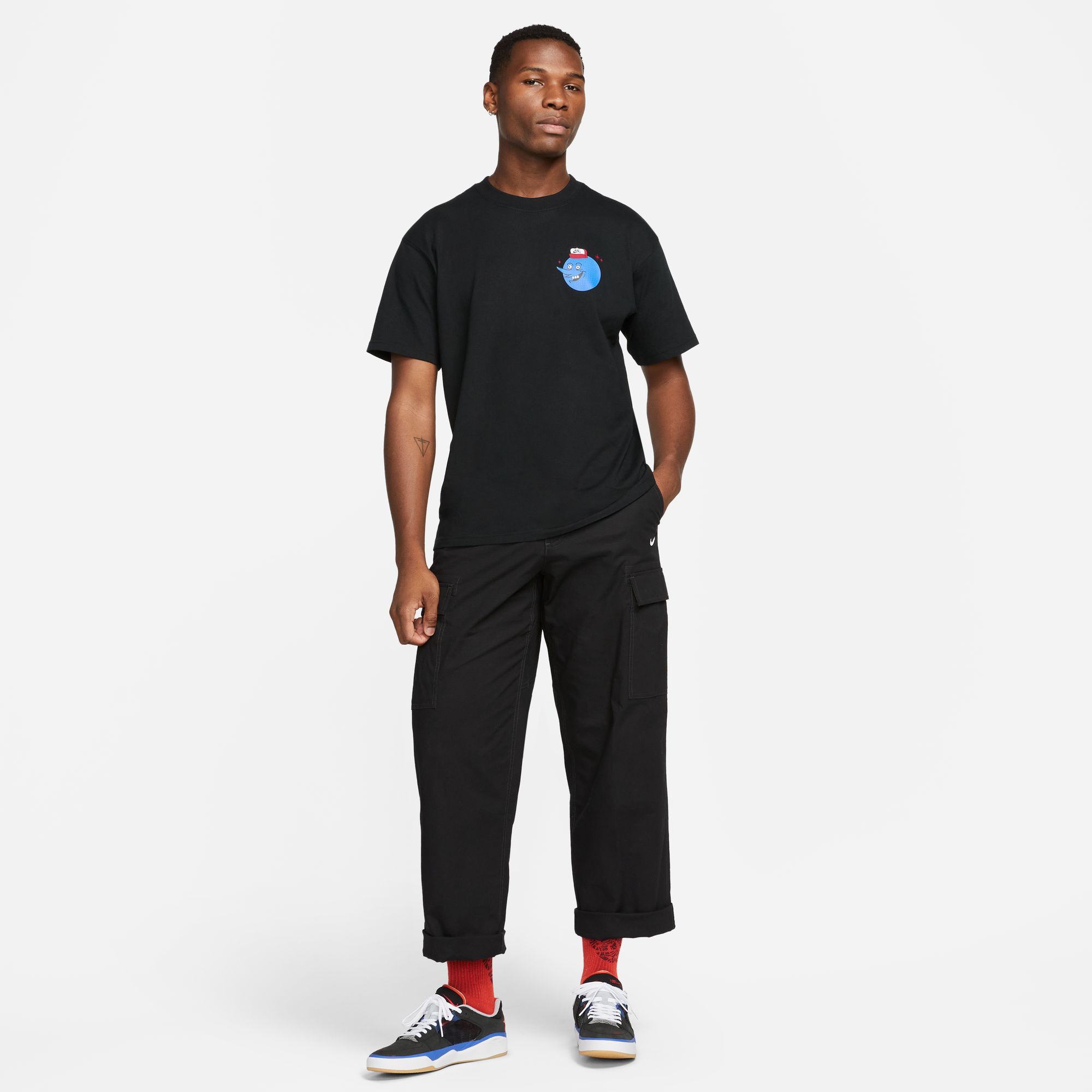Nike SB Men's Skate T-Shirt Just Be Here Black 06