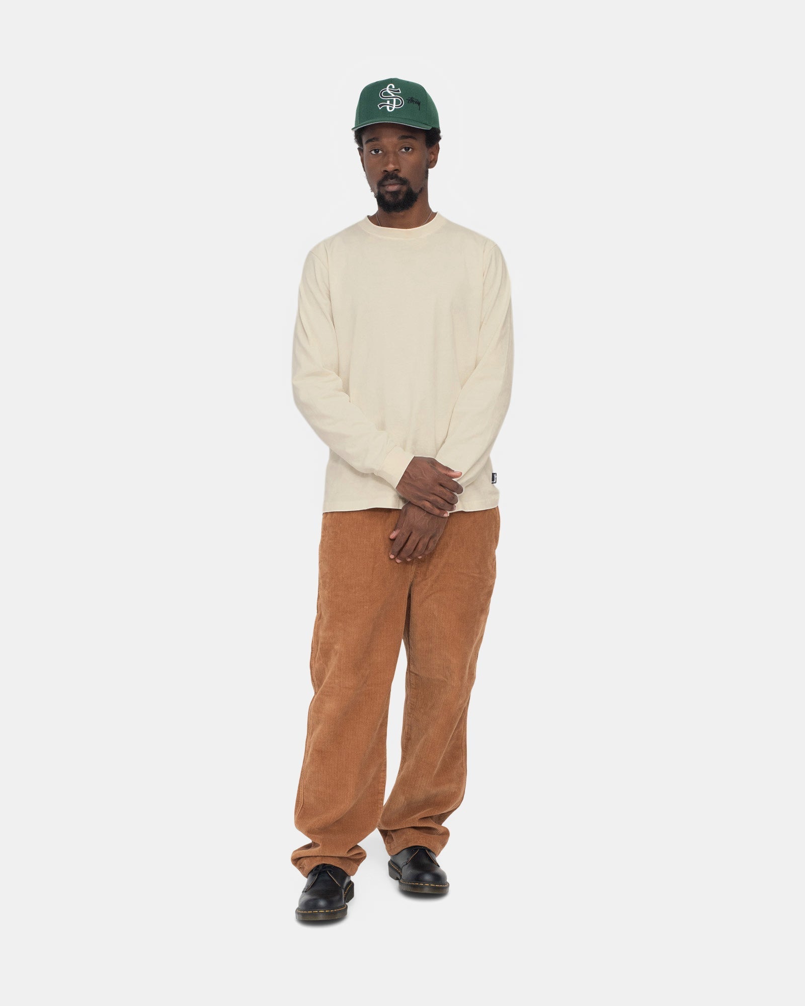 Stüssy Pigment Dyed LS Crew Natural 03