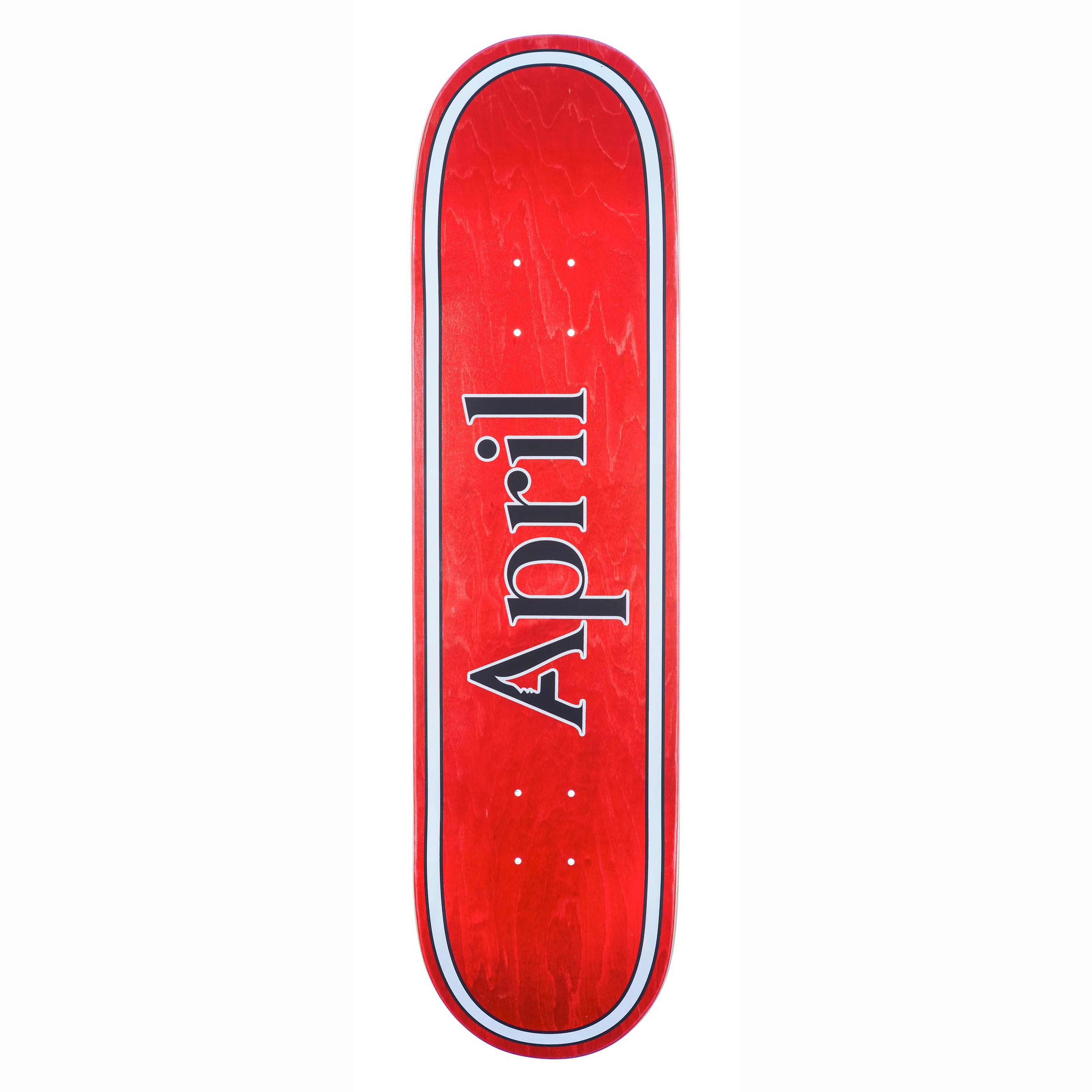 April Skateboards OG Logo Deck Red 01