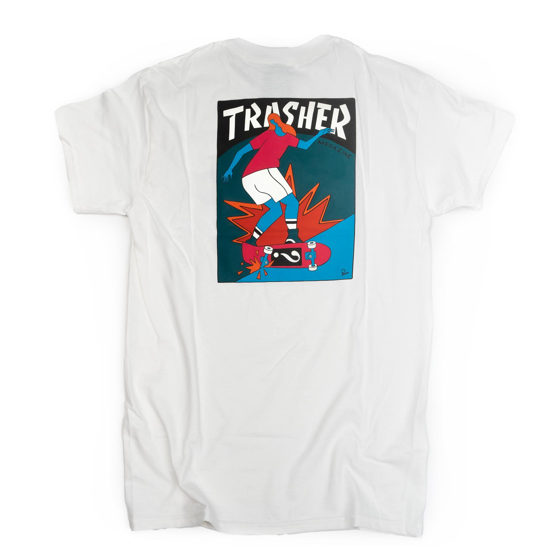 Thrasher T-Shirt Trasher Hurricane by Parra White 02