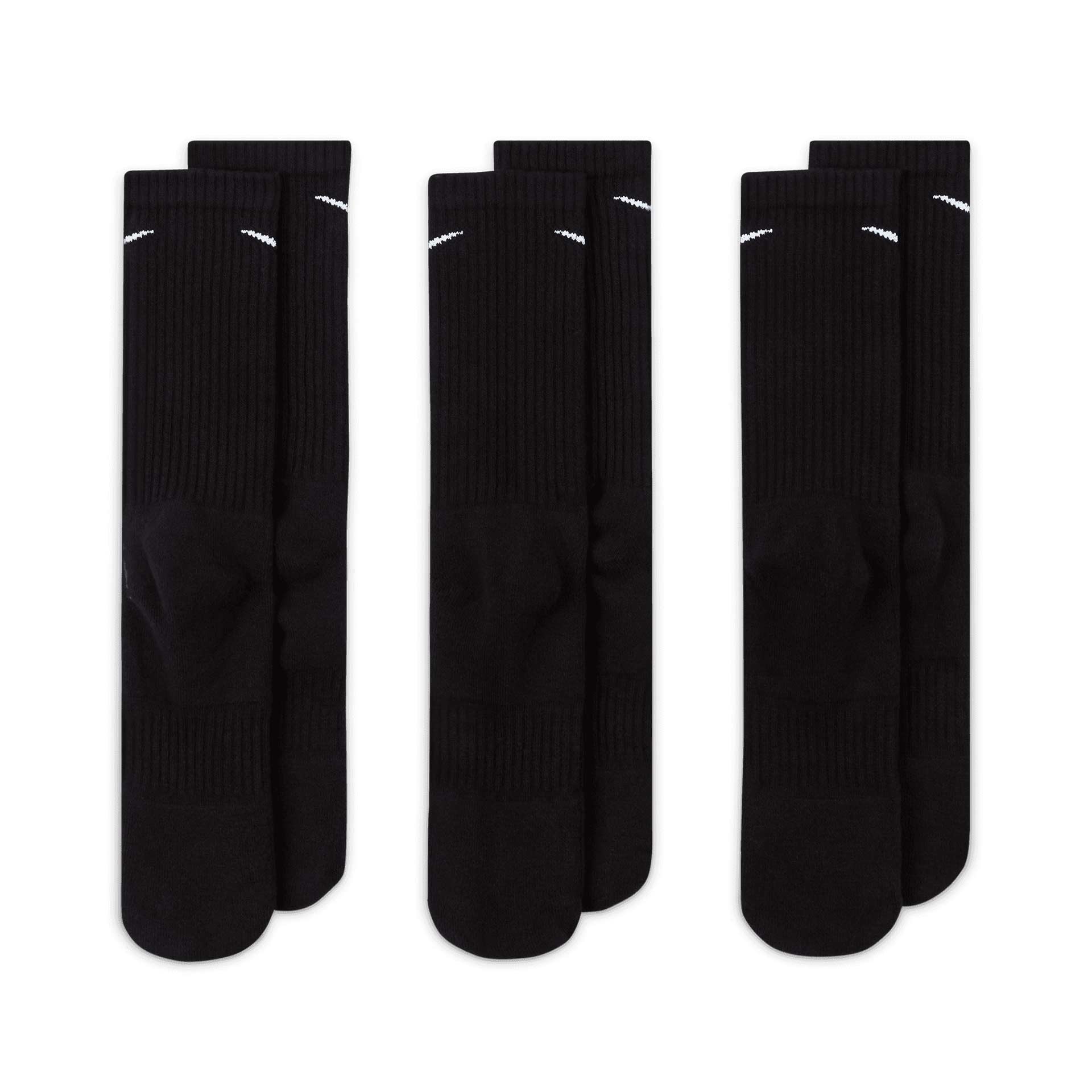 Nike Everyday Cushioned Training Crew Socks (3 Pairs) Black 04